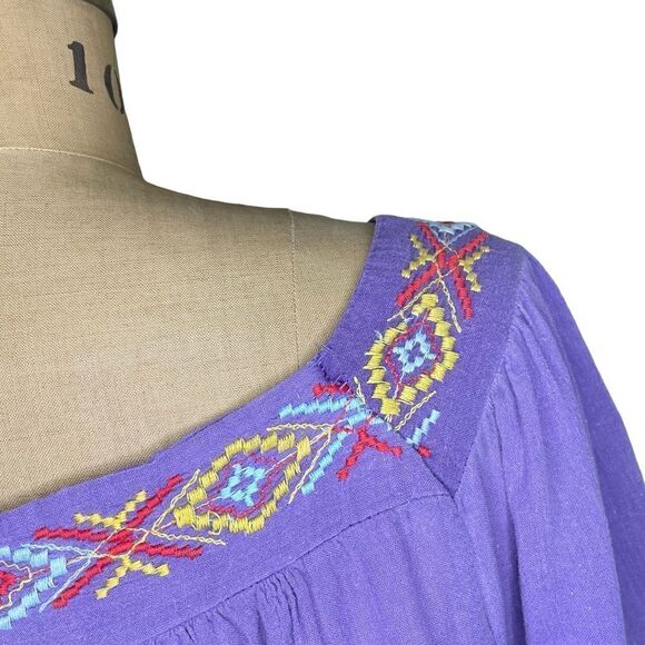 Purple embroidered Tunic - Ecco Bay - Picture 8 of 8